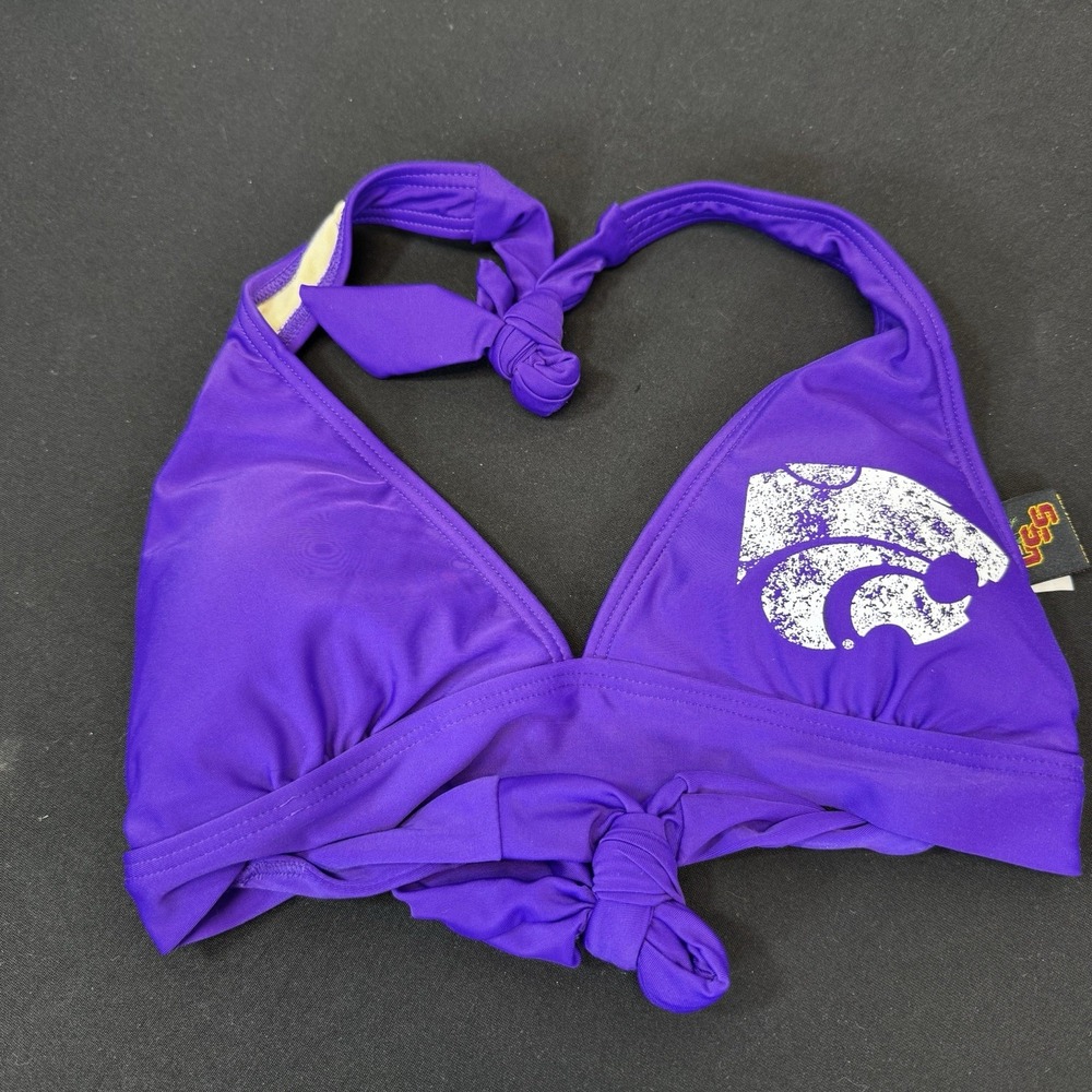 Kstate Purple Women's‎ Bikini Top Size Large NWOT